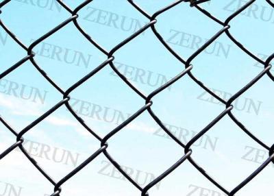 China 80*80mm PVC Coated Metal Chain Link Fence Sports Ground Fencing for sale