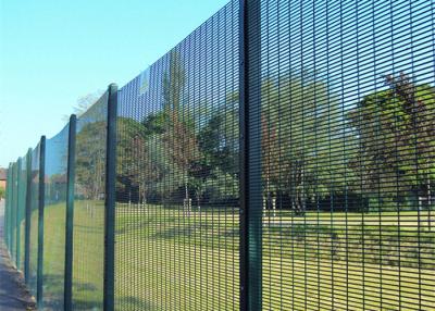 China 2.8m Black And Green Powder Coated Anti Climb 358 Security Fencing for sale