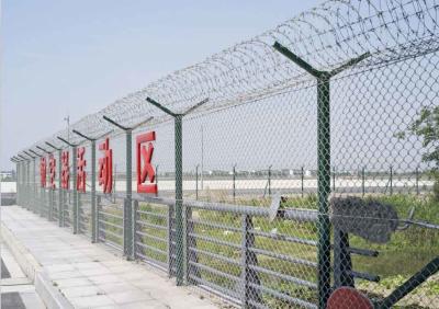 China 4mm Y Post 358 Airport Security Fence With Razor Barbed Wire for sale