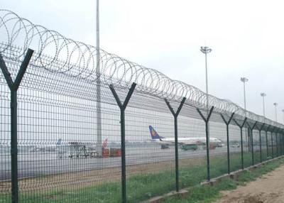 China 2.4m Height 50x200mm Mesh Q235 Airport Security Fence for sale