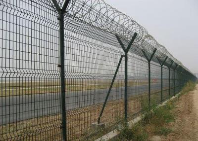 China 5mm Galvanized Wire And Round Post 1030mm Airport Security Fence for sale