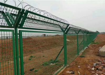 China 2m High Razor Barbed Wire Airport Security Fence Pvc Coated Anti Climb for sale