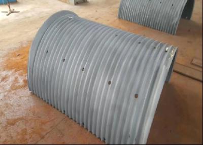 China Steel Wire Rope Winding Grooved Geometry Drum Skin For Marine Vessels for sale