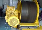 China Electric Winch Machine 5 Ton Alloy Steel Yellow With Grooved Drum for sale