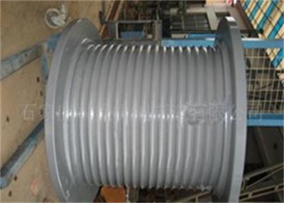 China Hot Galvanizing Carbon Steel Rope Drum Lbs Grooved 8mm Spool For Mining Winch for sale