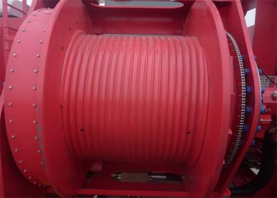 Chine Le tambour adapté aux besoins du client de Lebus a cannelé des douilles rouges pour le treuil de câble métallique à vendre