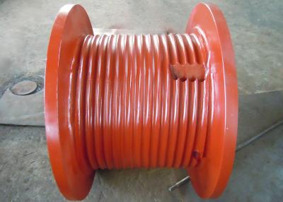 China LBS Multifunctional 160KN Rope Winch Drum , Metal Winch Drum Red Color For Mining for sale