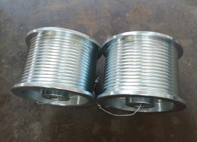 China Customized Q355B Steel Grooved Cable Drum For Wire Rope Winch for sale