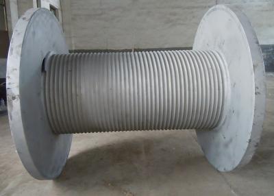 China 6mm Wire Mooring Winch Drum 430mm Diameter Carbon Steel Bolted for sale