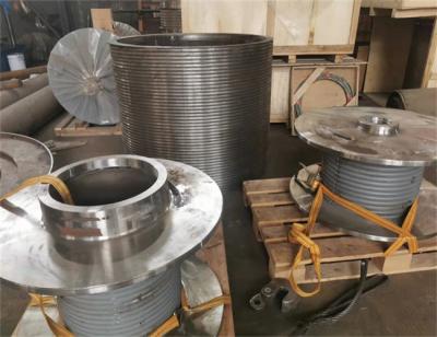 China Split Half Alloy Steel Drum Sleeves With Lebus Grooving For Electirc Winch for sale