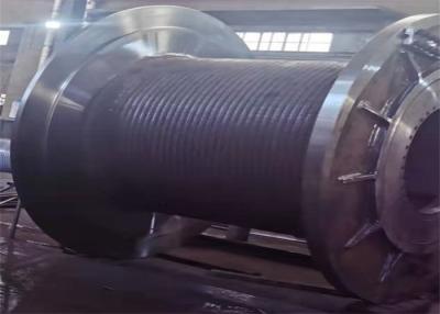 China Tower Crane Lbs Grooved Winch Drum 1500mm Large Diameter Cable Steel Material for sale