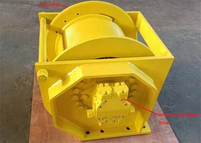 China Alloy Steel 8.2t Hydraulic Crane Pulling Winch With Band Brake And Encoder for sale