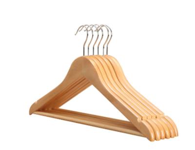 China 44.5cm Solid Wood Coat Hangers for sale