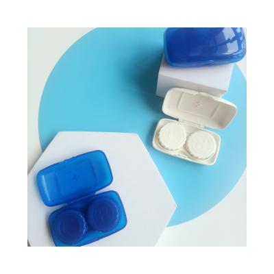 China Plastic PP Material Structure Contact Lens Case Square Shape for Simple Style Storage for sale