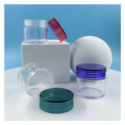 China Highly OEM Clear Plastic Jars With Colorful Lids 30g Cosmetic Jars for Face Care for sale