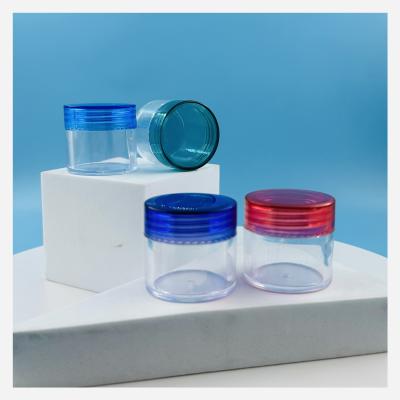 China 20ml Cosmetic Container Empty Jar PS Clear Plastic Jar with Lid for sale