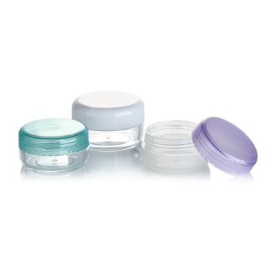 China Sample Provided Freely 10ml 15ml PET Plastic Cream Jar for Cosmetic Container for sale