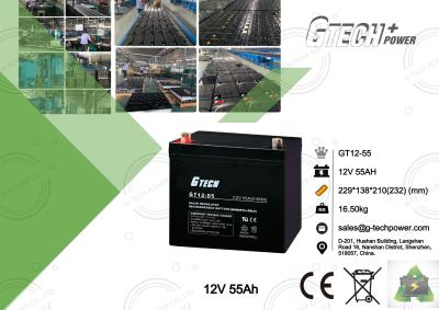 China Maintenance Free Sealed VRLA Regulated Lead Acid Battery 12v 55ah for sale