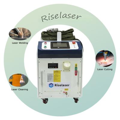 Chine Machine tenue dans la main de soudure laser de Riselaser 1.5kW 2kW 3kW, 3 dans 1 découpeuse de laser à vendre