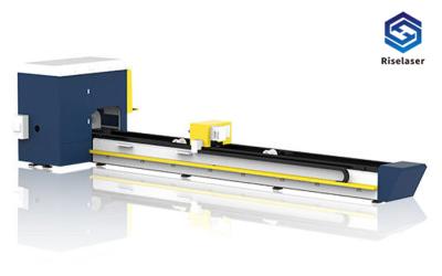 China Velocidad ajustable de la cortadora del laser de la fibra del metal del tubo 1500W con la alimentación automática en venta