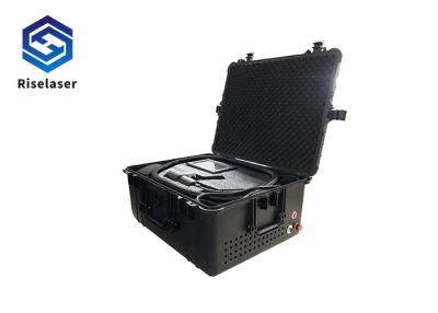 China Suitcase Packed 2mJ Metal Laser Cleaning Machine Laser Metal Rust Remover for sale