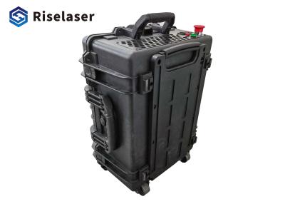 China Suitcase 100W JPT Portable Laser Cleaning Machine 28KG Weight for sale