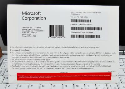 China Key Code Windows 11 Pro / Home OEM Original Microsoft 32 / 64 Bits for sale