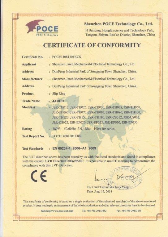 CE - Shenzhen JARCH Electronics Technology Co,.Ltd.