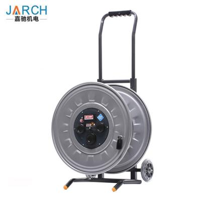 China 100m Multi Dustproof sockets rubber Portable cable reel, Retractable Hose Reel drum cable trayhose reel stand for sale