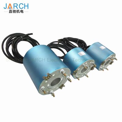 China Large Power Current Through Bore Slip Ring Rotary Joint 4 Circuits 200A 20RPM Speed for sale