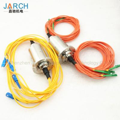 China Double Channel Fiber Optic Rotary Joint / Fiber Optic Cable Joint With Stainless Steel House for sale