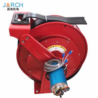 China Cable Drums Retractable Hose Reel 32 Amp 3 Phase Cable Spring Loaded With CAT 6 / 2.5mm for sale