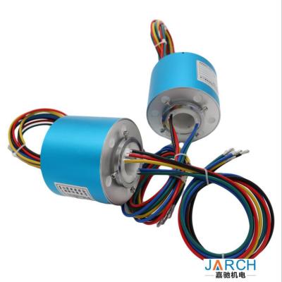 China ROHS 38mm Through Bore Slip Ring Fiber Optic Rotary Joint 250~500RPM for sale