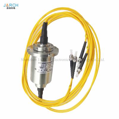 China Low Speed Fiber Optic Slip Ring Single Mode Dual Fiber SC LC FC ST Connector FORJ for sale