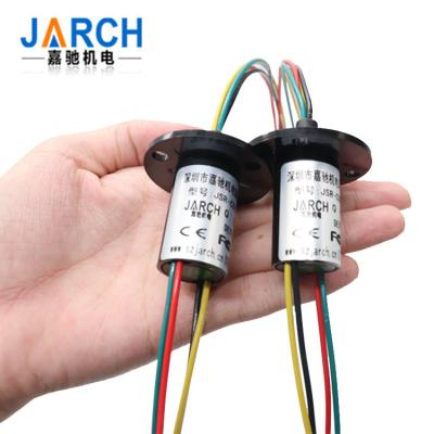 China 12.4mm Miniature Capsule Rotary Slip Ring Gold to Gold Contact Material 12 Circuit for sale