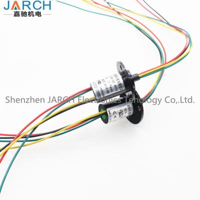 China 22mm Compact Capsule Sigh Speed Slip Ring Through Bore With 4 Circuits 10A for sale