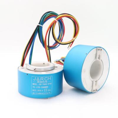 China IP51 Through Bore Slip Ring 50mm ID 2 Rings 10A Aluminium Alloy for sale
