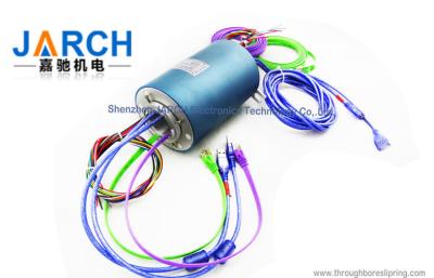 China 500Rpm 2 Channel USB Ethernet Slip Ring 1000Base-T Through Bore Size 20.4mm for sale