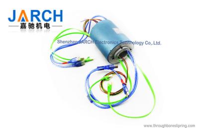 China 500Rpm 2 USB Signal Ethernet Through Bore Slip Ring Size 30mm  2 Channel 1000M for sale
