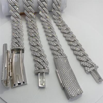 Китай ювелирные изделия хмеля стерлинговых серебряных людей 18mm тазобедренные 24 ювелирные изделия хмеля Moissanite OEM дюйма тазобедренных продается
