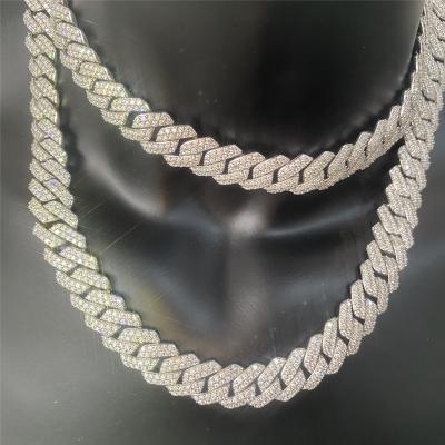 China GRA Diamond Chain Necklace 18 Inch 925 Sterling Silver VVS Diamond Chain for sale