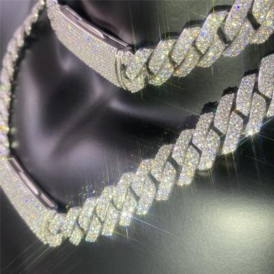 China O costume sem falhas das correntes de Moissanite Hip Hop carimbou o americano Diamond Necklace à venda