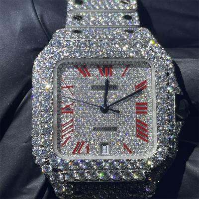 China ODM Natural Bussdown Watch Rapper iced Out Moissanite Santos en venta