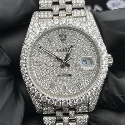 Κίνα DEF πάγωσε έξω στερεωμένο το διαμάντι ρολόι διαμαντιών ρολογιών VVS συνεχές λάμπει προς πώληση