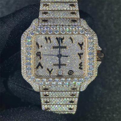 China Nyc Cuban Diamond Watch Santos BV Iced Out Moissanite Watch en venta