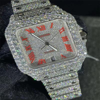 Chine GRA Moissanite a glacé les hommes VVS Hip Hop Diamond Watch In Europe de montre à vendre