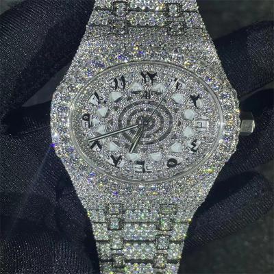 中国 Eco友好的なMoissaniteのダイヤモンドの腕時計VVS Moissanite Bling男性用ダイヤモンドの腕時計 販売のため