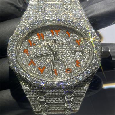China Colourless Luxury Diamond Watch 20 carats Mens Diamond Watches 3EX for sale