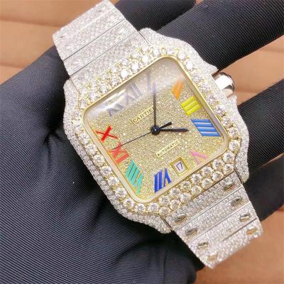 China 41mm Tester Moissanite Watch Tester D Color  Santos On Wrist for sale