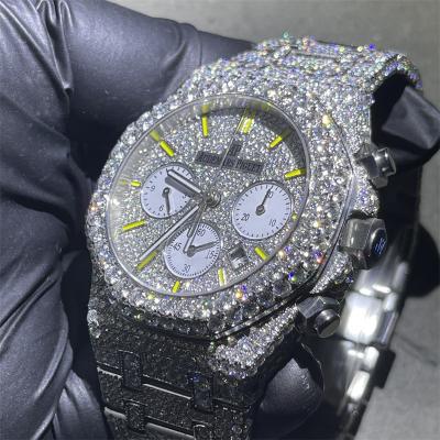 China Hiphop Moissanite Bust Down Watch Fashion Bling Vvs Moissanite For Women for sale
